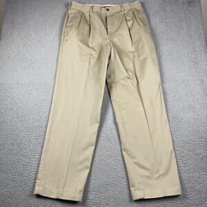 Brooks Brothers Advantage Chino Elliot Pants Men's 36x32 Beige Formal Business